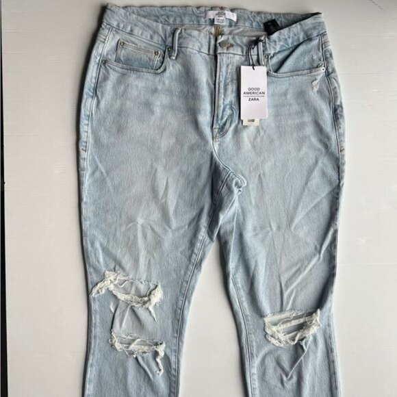 ZARA GOOD AMERICAN ZW JEANS CLASSIC SLIM SS22 BLUE | 9863/063 - Picture 5 of 16